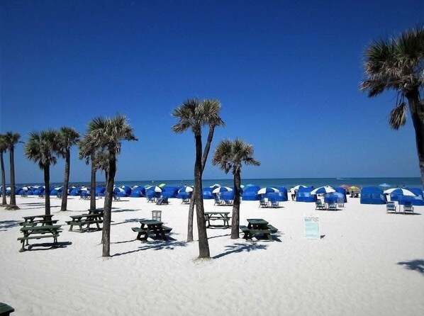 Sun loungers, beach towels