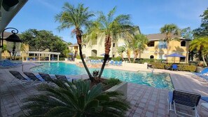 Outdoor pool, a heated pool