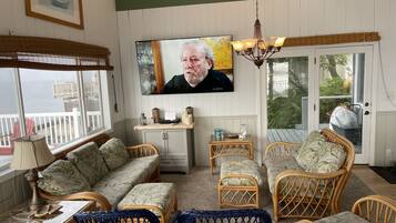 Smart TV, reproductor de DVD, libros y estéreo