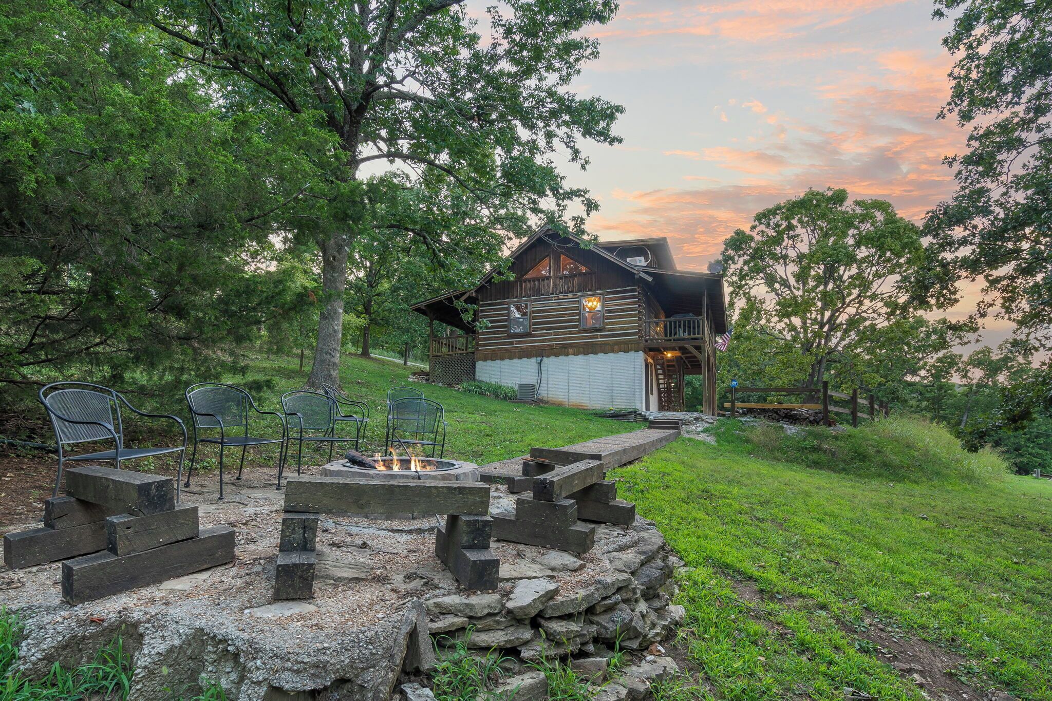 Fire pit to share family stories and lots of s'mores!!