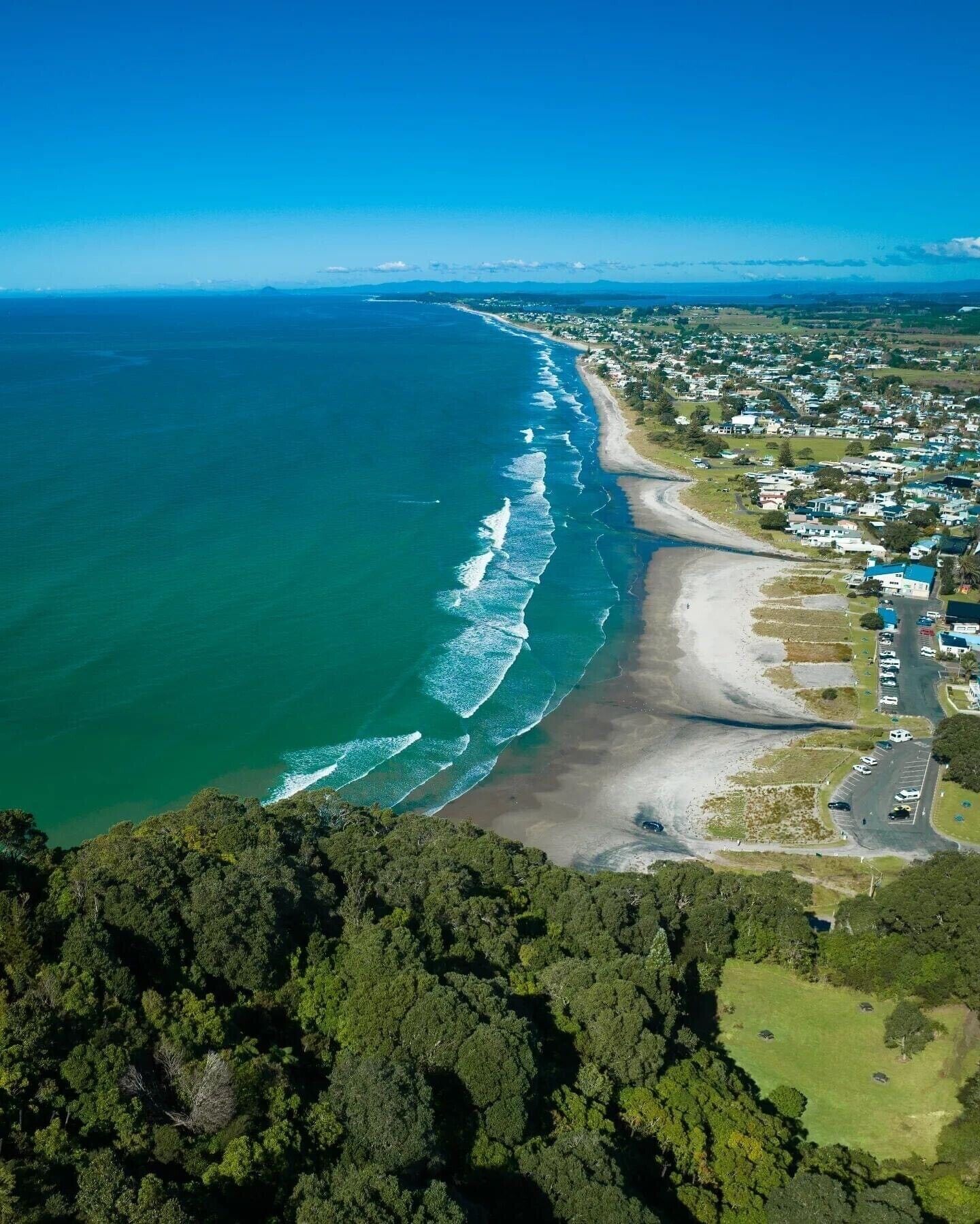 Aerial view of Waihi Beach 
