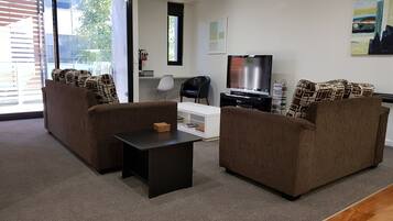 TV, DVD player, stereo