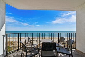 Property grounds - XPLORIE ACTIVITIES & LINENS INCLUDED*!  Direct Oceanfront 2BR, 2BA with open den condo. Balcony access from Livingroom and Master Bedroom. (Ocean City)