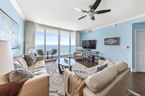 Flat-screen TV, Netflix, DVD player, streaming services - BEACHFRONT BEAUTY AT SAN CARLOS #1904  -Best Location in Gulf Shores! (Gulf Shores)