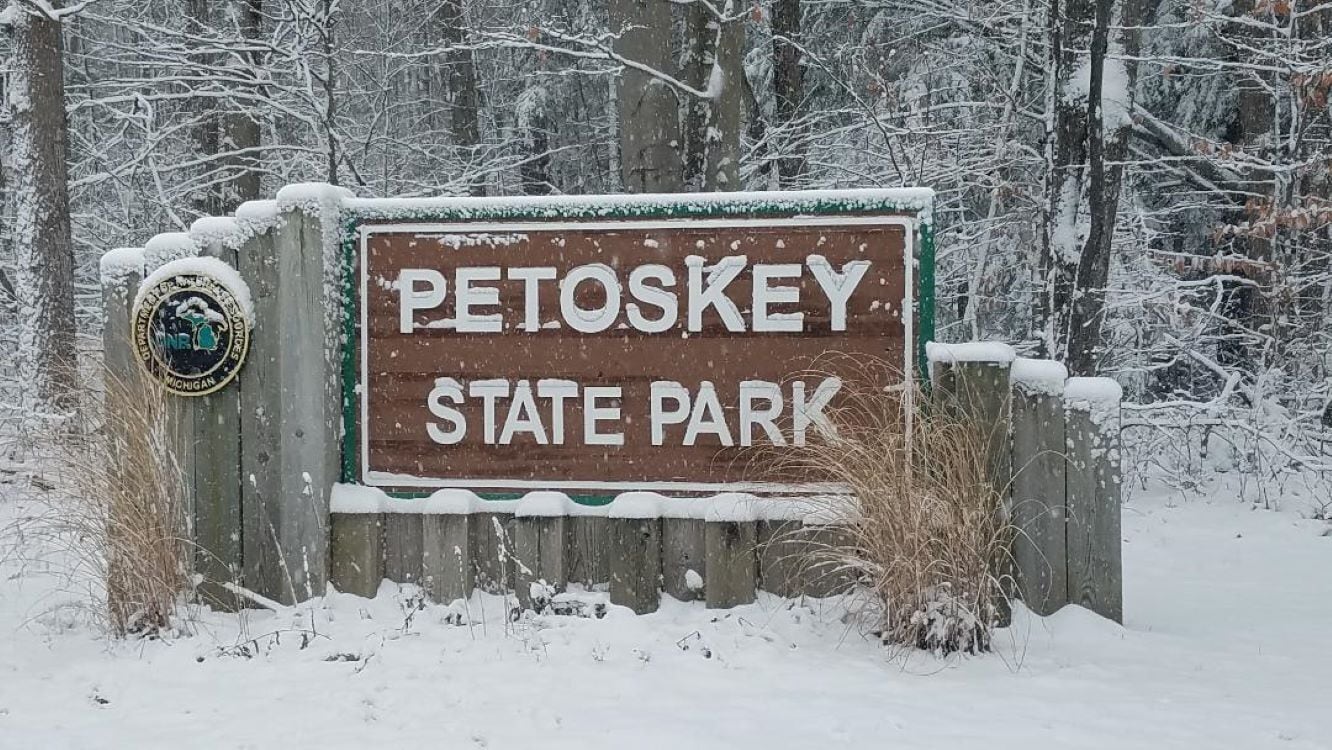 The state park land is next to us with 2 miles of beach front and ski trails.