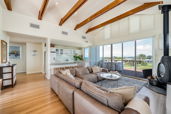 Smart TV, chimenea, consola de videojuegos y Netflix