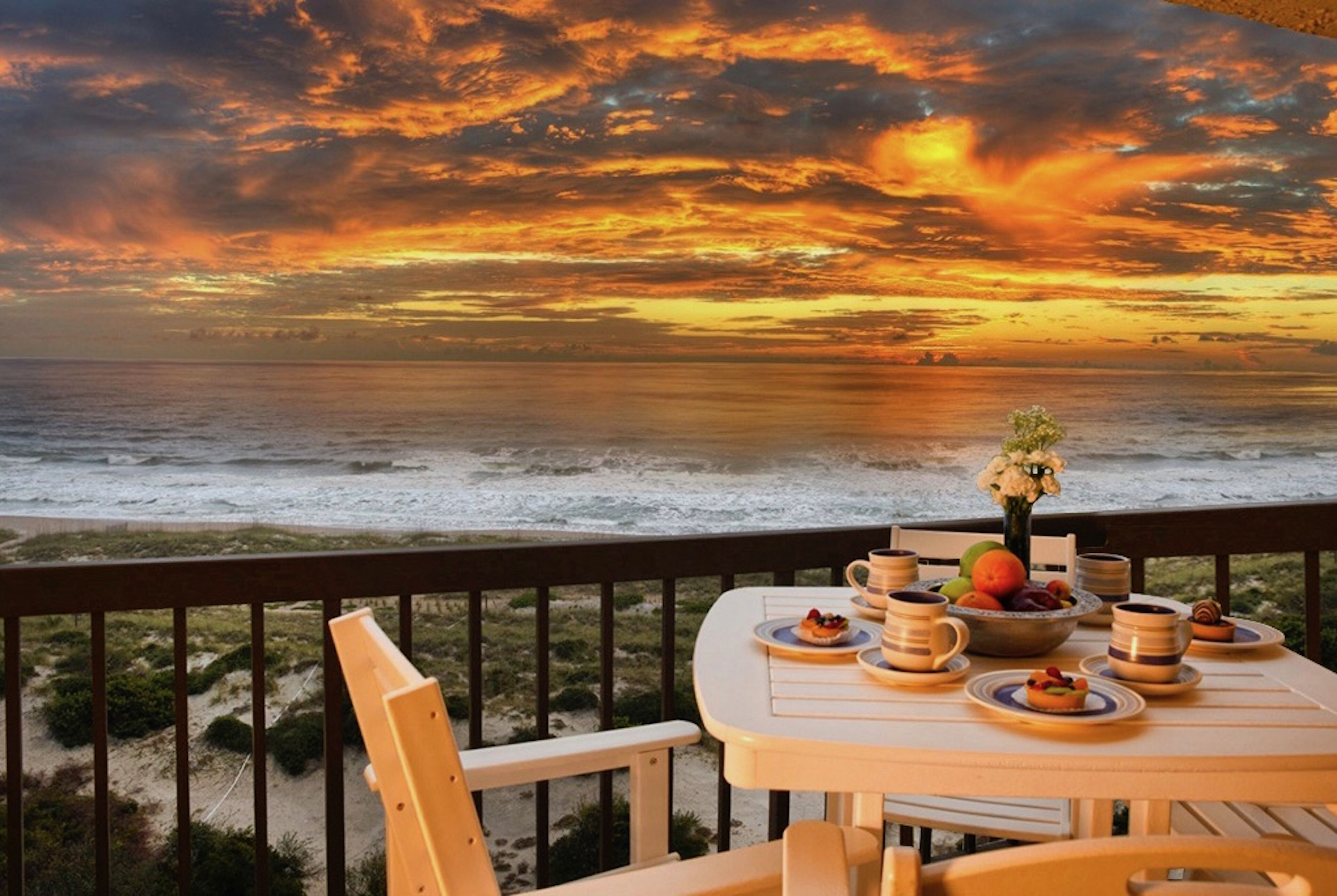 Enjoy spectacular sunrises and ocean views from every room!
