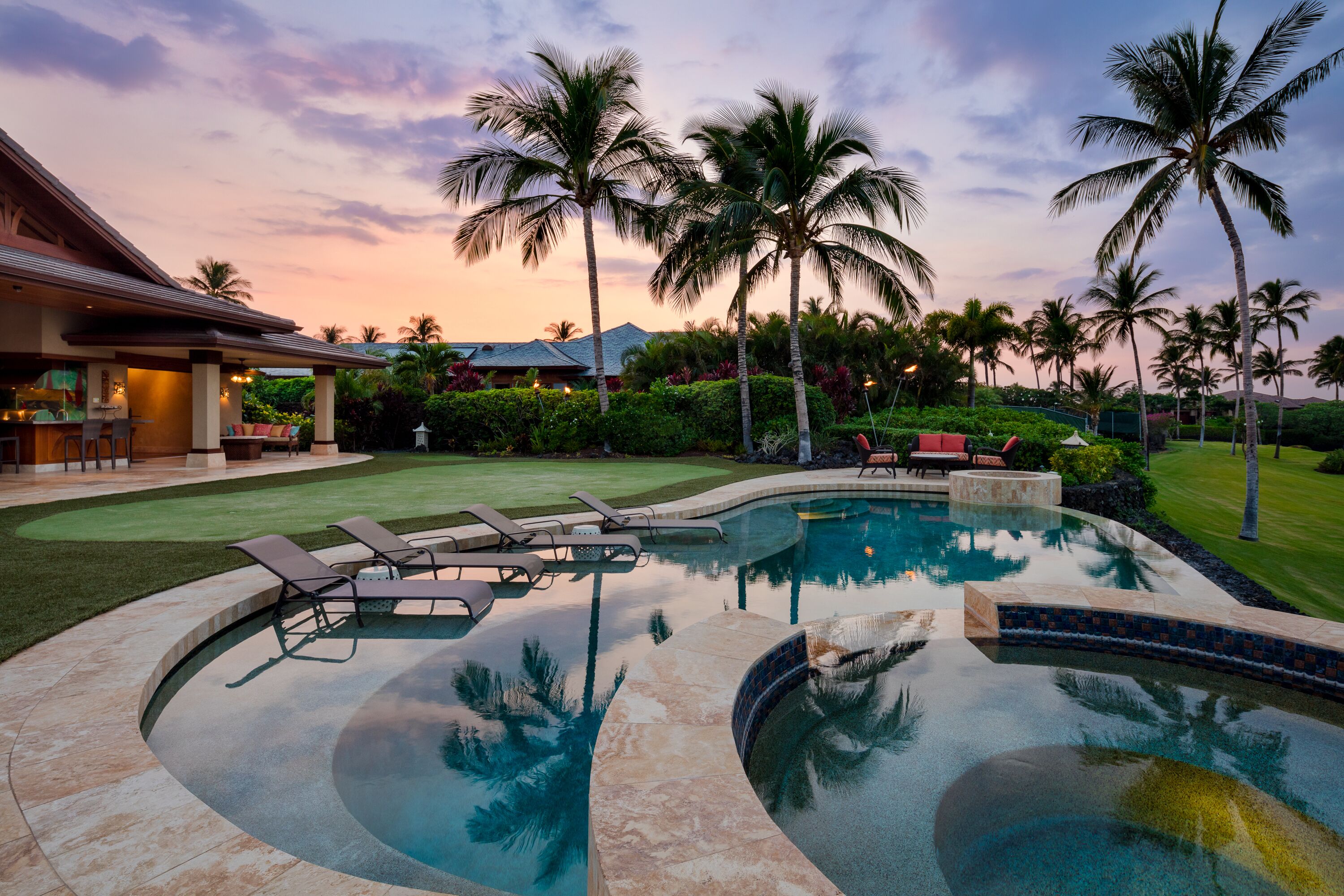 A heated pool