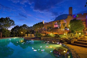Outdoor pool, a heated pool - The Rass Mandal Residence:  A Unique Oasis for Families, Reunions & Getaways (Santa Fe)