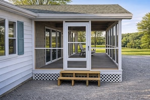 Exterior detail - Relax at a cozy countryside retreat with a private hot tub, pond views & fire pit — pure bliss. (Thompsonville)
