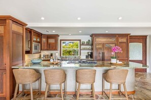Fridge, microwave, oven, stovetop - Gorgeous Bayview @ Poipu Kai Luxury Home with Pool, Spa + Air conditioning (KOLOA)