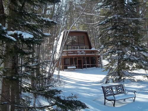 LAKE FRONT Rustic Ski Chalet with Private Beach