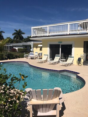 Outdoor pool - Stuart Waterfront Tropical Paradise heated pool. Close to beaches and downtown. (Stuart)