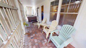 Terrace/patio - Fun For The Whole Crew w/ Hot Tub, Arcade & game Tables! Walk to the Beach. (Tybee Island)