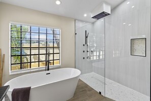 Hair dryer, towels