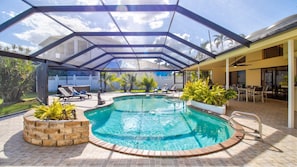 A heated pool