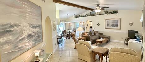 Smart TV, DVD player, books