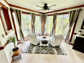 Smart TV, video games, DVD player, books