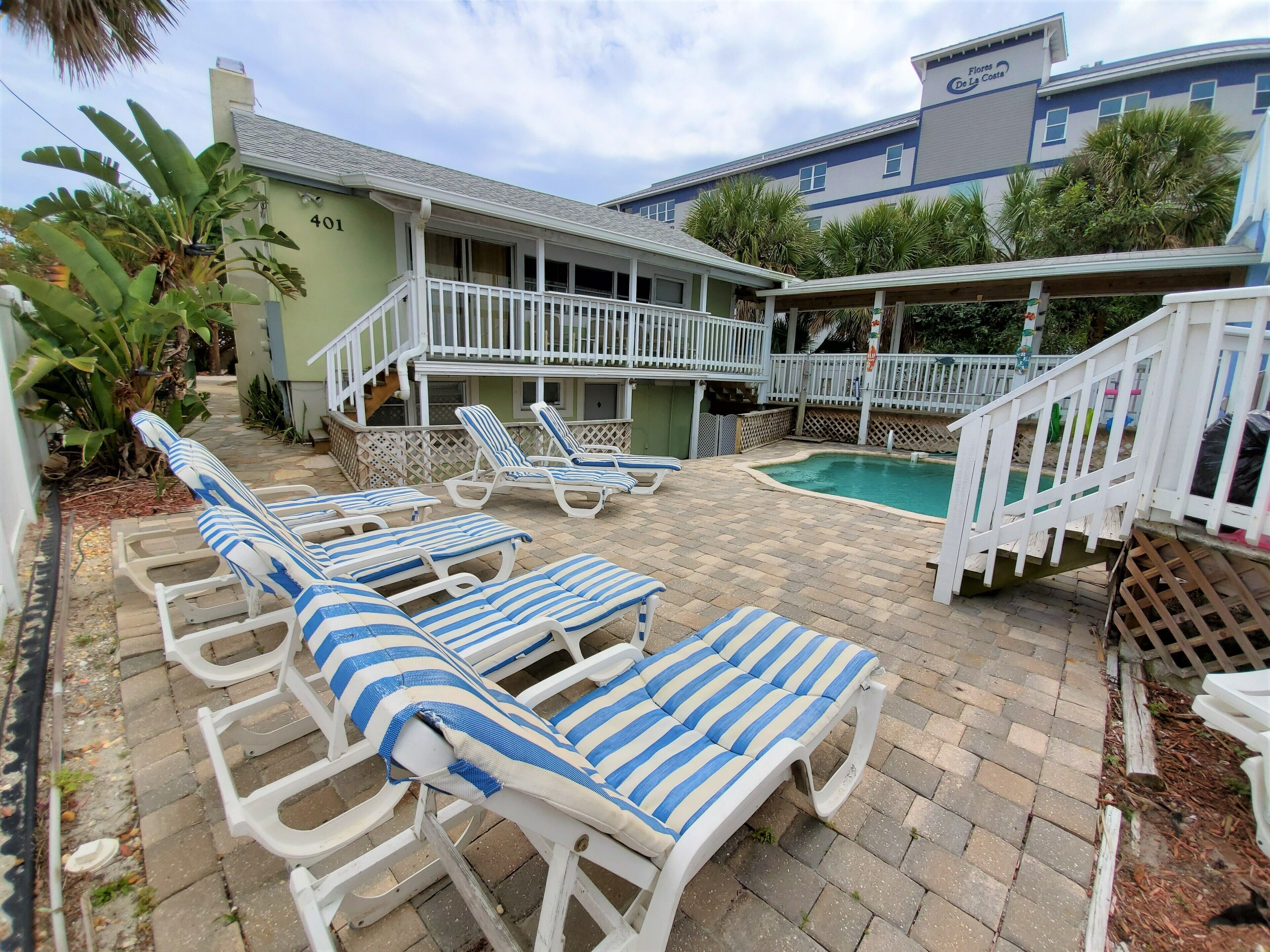 Oceanfront Beach House - Pool, Private Beach Access & Large Yard, 4br-Sleeps 12