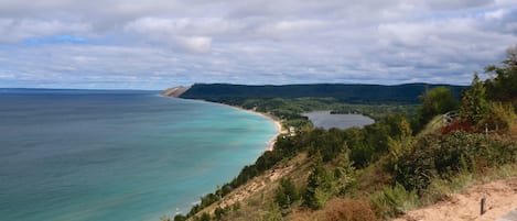 在海滩