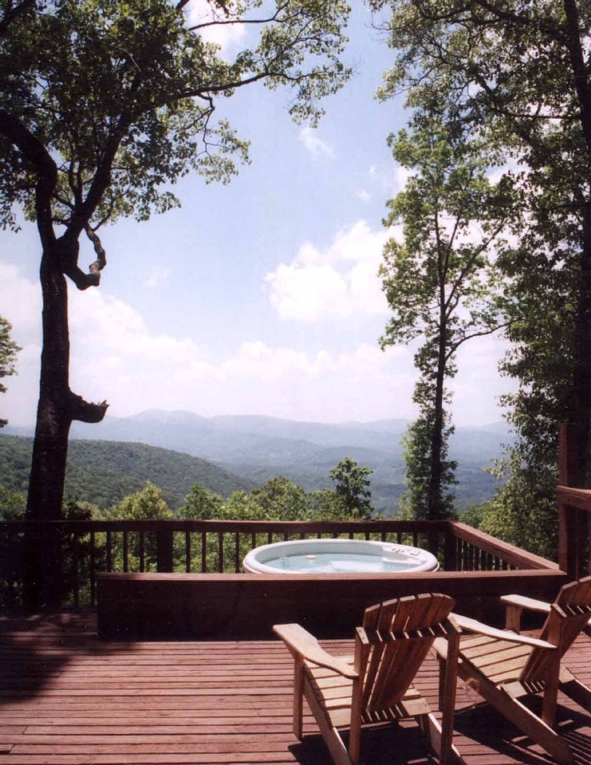 Enjoy the view from the hot tub, or from the 1000 square foot deck