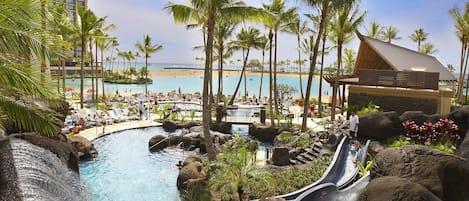 A heated pool