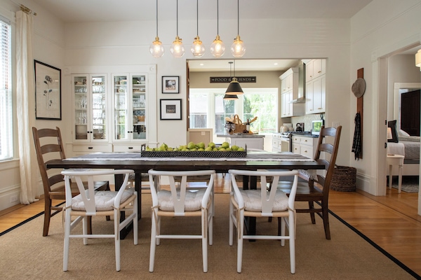 Inviting dining room/kitchen to spend time together with friends and family