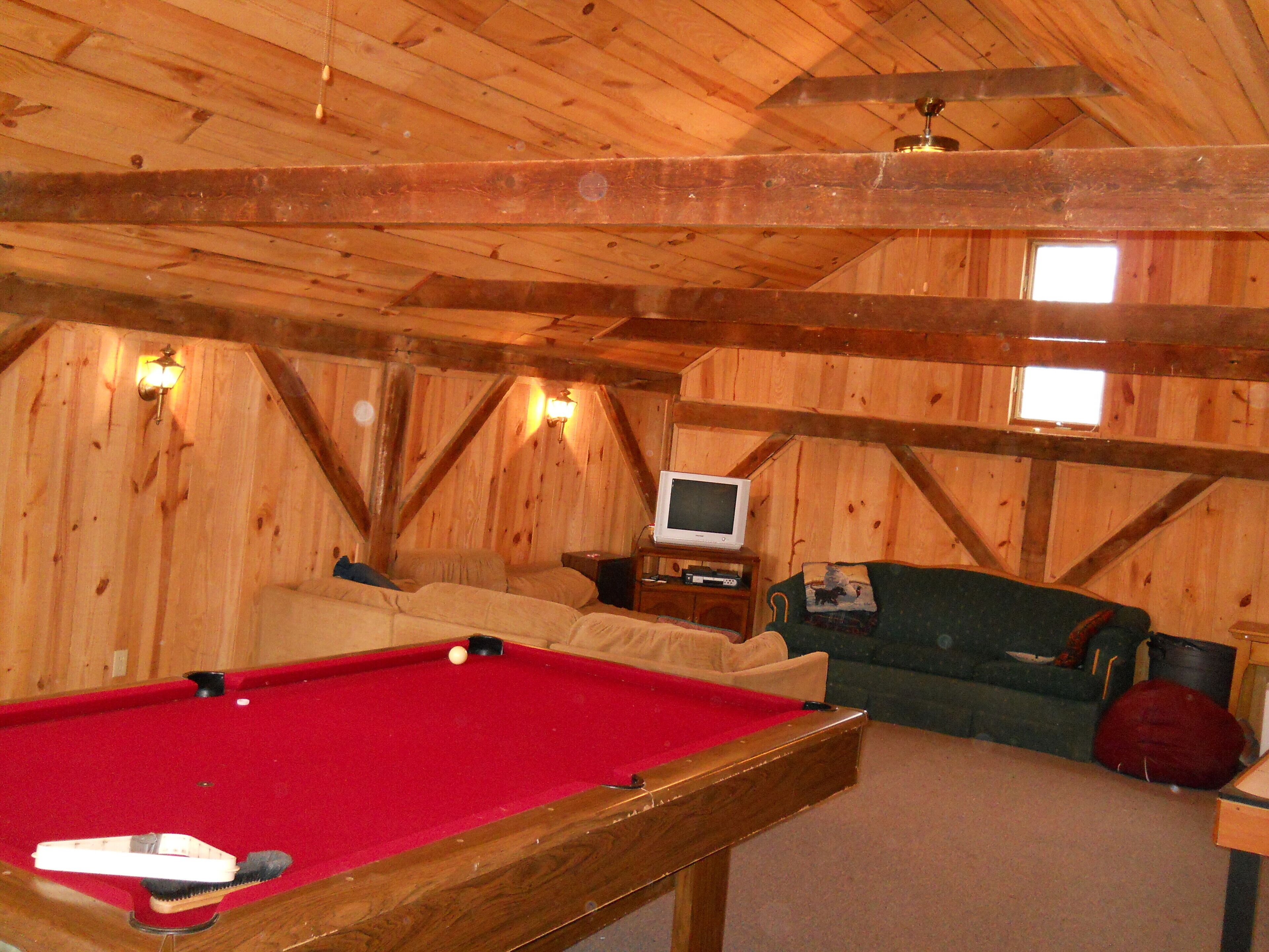 TV, fireplace, video games, DVD player