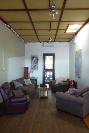 TV, DVD player, books