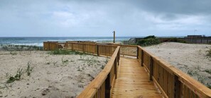 Plage, chaises longues