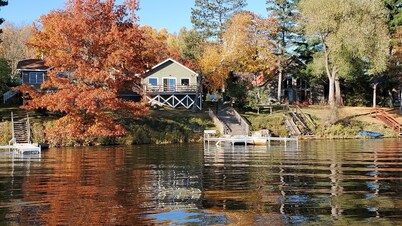 Pristine  views in peaceful bay on 5 Lake Chain.  pontoon rental available  