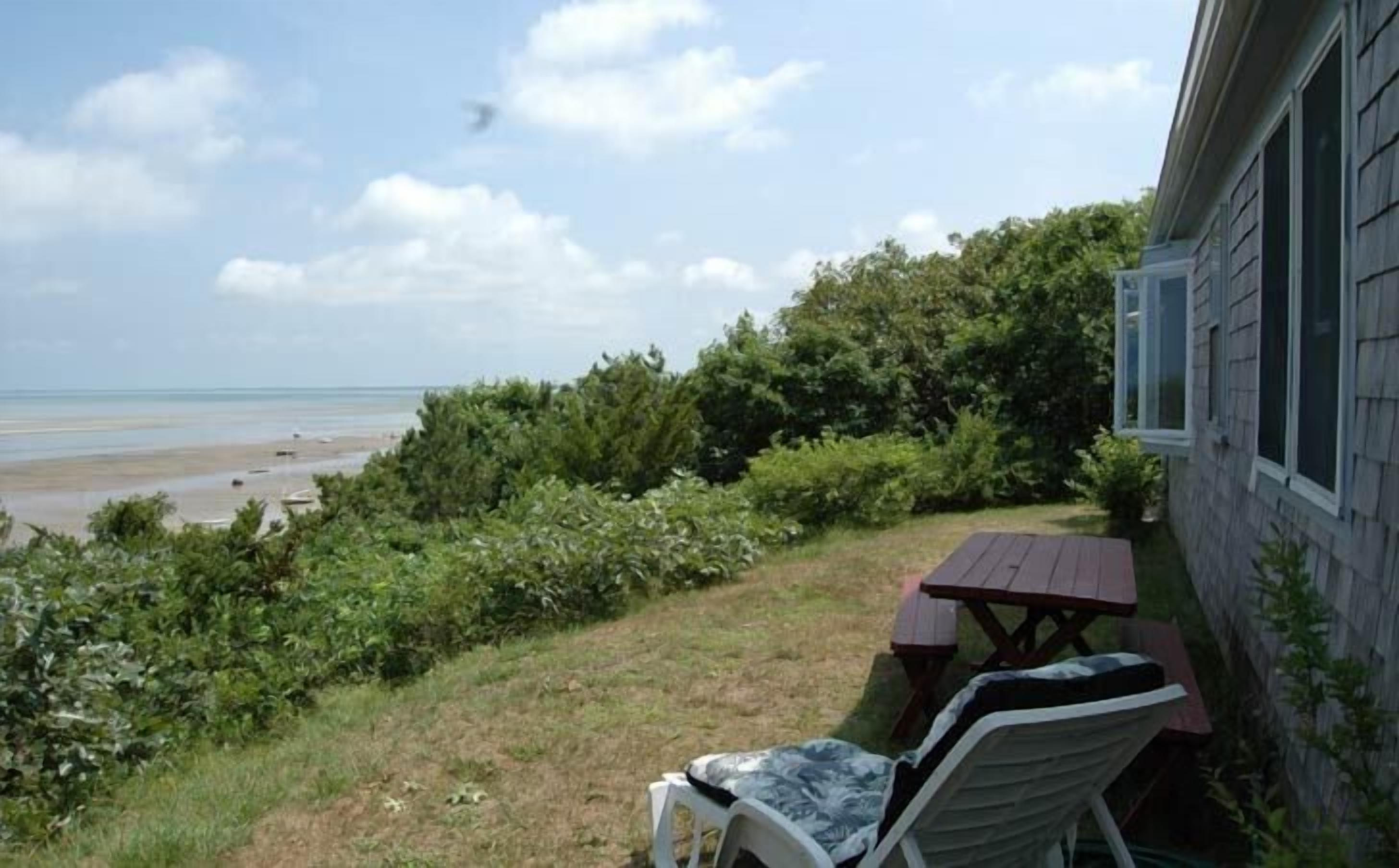 Back yard and bay view.