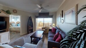 TV, DVD player, books