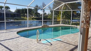 A heated pool