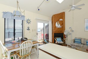 TV, DVD player, books, stereo