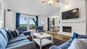 TV, DVD player, books