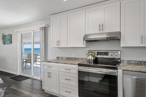 Fridge, microwave, oven, stovetop - 405 - South Nags Head Ocean-Front with Panoramic Ocean Views (Nags Head)