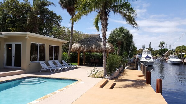 Outdoor pool, a heated pool