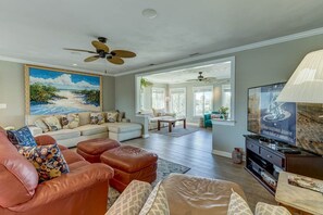 TV, DVD player - Bay View | 775 ft from the beach | Dog Friendly (Virginia Beach)