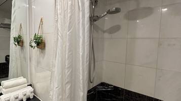 Hair dryer, towels