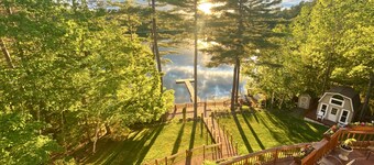 Terrasse am See, spektakuläres großes Haus mit Privatstrand