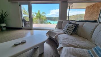 TV connectée, cheminée, table de tennis de table, livres