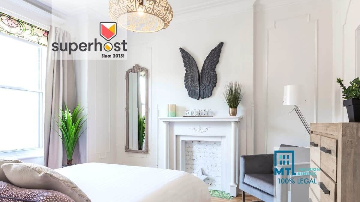 3 bedrooms, desk, iron/ironing board, travel crib