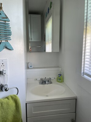 Dusche, Haartrockner, Seife