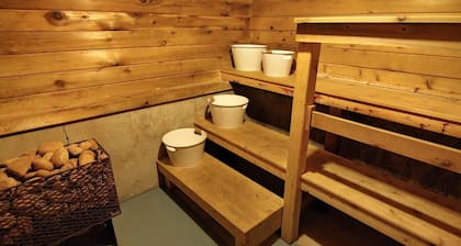 Casa de campo de 5 habitaciones, sauna, sala de juegos, garaje climatizado y patio grande