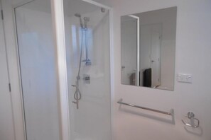 Bathtub, hair dryer, towels, soap