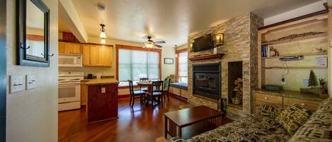 TV connectée, cheminée