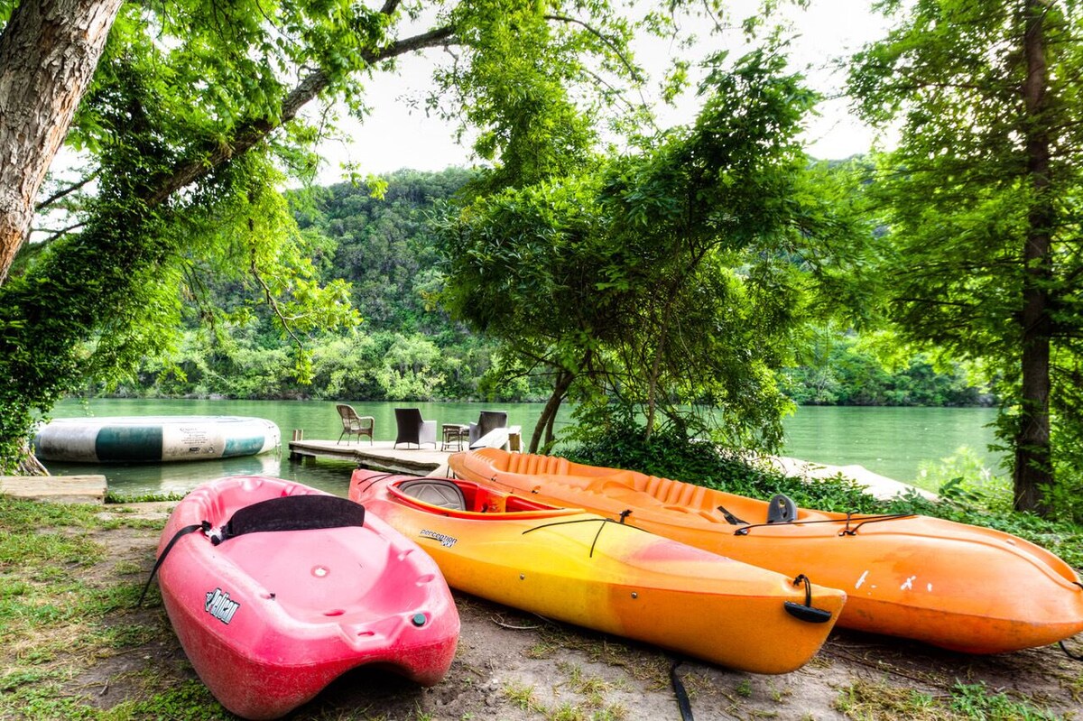 Photo 16 of Family Staycation Paradise -Lake Austin Waterfront:Volleyball, Kayaks, Hiking