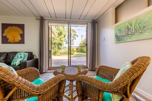 Smart TV, DVD player, books, video library