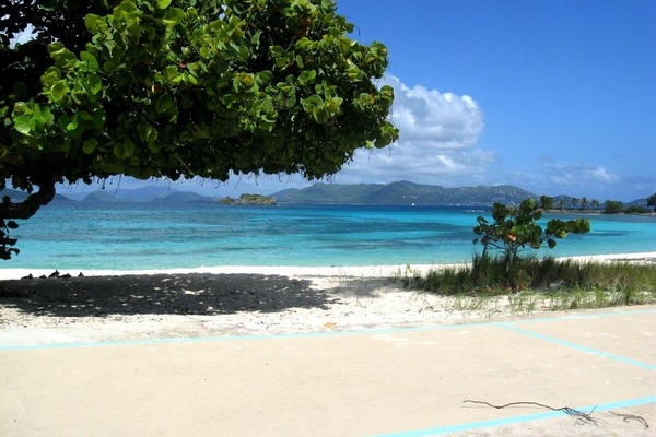 Sapphire Beach, and our shuffleboard area